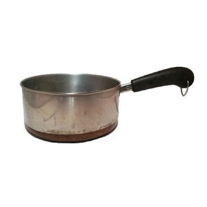 Vintage Revere Ware 1801 Stainless Steel Copper Clad Bottom 2 Qt Saucepan NO LID
